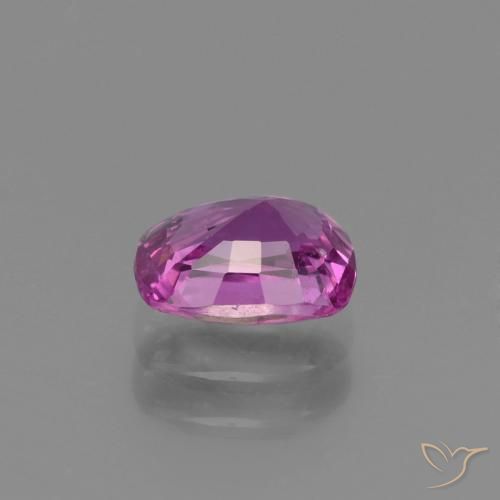 Sapphire Gemstone in 6.7 x 5.3 mm Size for Sale, Sapphire Stone in Intense Pinkish Purple Color