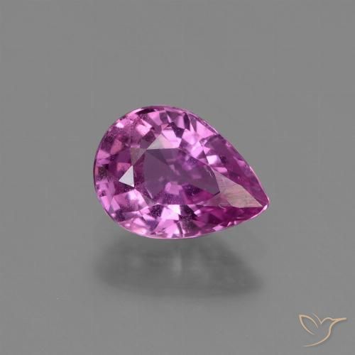 Zaffiro viola da 1,2 ct, taglio a pera da 7,6 x 5,6 mm proveniente dalla Tanzania, Photo A
