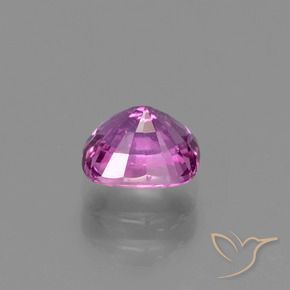 Sapphire Gemstone in 6.2 x 5.1 mm Size for Sale, Sapphire Stone in Deep Pinkish Purple Color