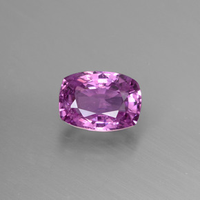1.23 ct Purple Sapphire Gemstone, Sapphire Gem in Cushion-Cut Shape for Sale.