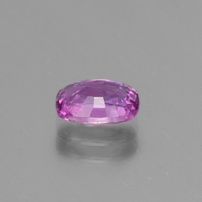 Sapphire Gemstone in 7.1 x 5.2 mm Size for Sale, Sapphire Stone in Deep Pinkish Purple Color