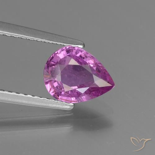 1.32ct Natural Medium Purple Sapphire, Pear Shape, VS-SI