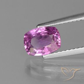 1.35 ct Purple Sapphire Stone, Natural Sapphire in Cushion-Cut Shape for Sale