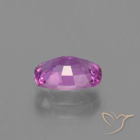 Sapphire Gemstone in 7.3 x 5.1 mm Size for Sale, Sapphire Stone in Deep Pinkish Purple Color