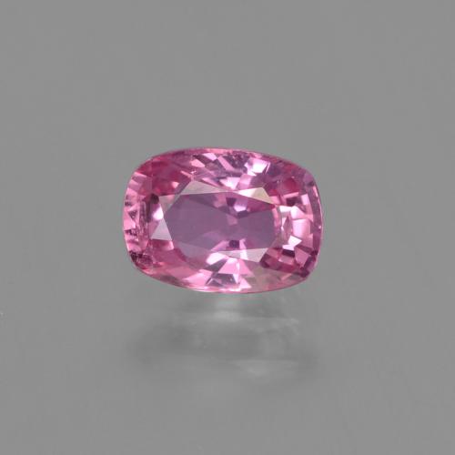 6.6 x 4.8mm Cushion Pink Sapphire from Tanzania, Weight of 1ct, Natural untreated Gemstone in VS Clarity, 1pc Cushion-cut Sapphire - Color: Deep Pink, Mohs Hardness of 9 suitable for daily wear jewelry, Traditional April Birthstone, Photo A