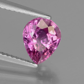 1.85 ct Pink Sapphire Stone, Natural Sapphire in Pear Facet Shape for Sale