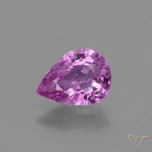 Zafiro morado suelto de 1,19 quilates, talla de pera de 7,8 x 5,8 mm, procedente de Tanzania, Photo A