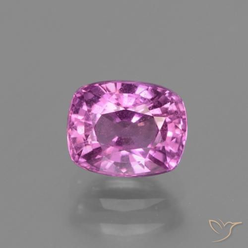1.54 ct Loose Purple Sapphire, 6.8 x 5.4 mm Cushion Cut From Tanzania, Photo A