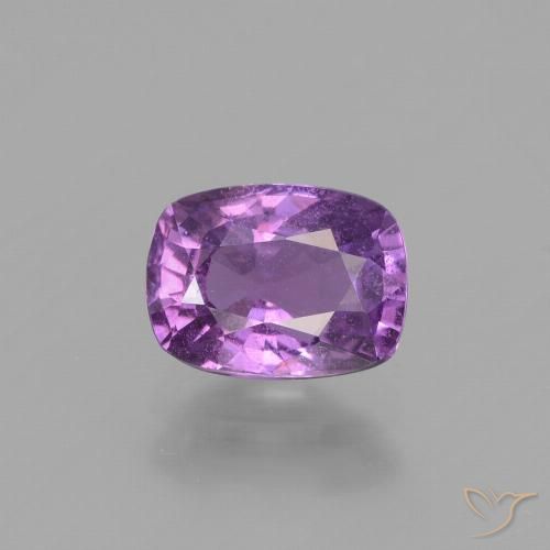 Saphir violet en vrac de 1,46 ct, taille coussin de 7,3 x 5,4 mm de Tanzanie, Photo A