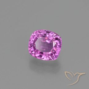 1.08 ct Purple Sapphire Stone, Natural Sapphire in Cushion-Cut Shape for Sale