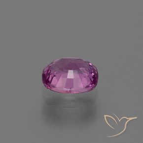 Sapphire Gemstone in 6.4 x 5.6 mm Size for Sale, Sapphire Stone in Intense Pinkish Purple Color