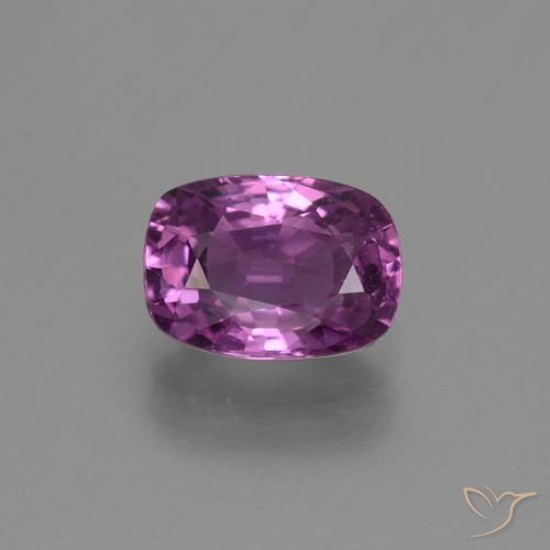 Zaffiro viola da 1,38 ct, taglio a cuscino da 7,5 x 5,4 mm proveniente dalla Tanzania, Photo A