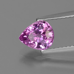 1.69 ct Purple Sapphire Stone, Natural Sapphire in Pear Facet Shape for Sale