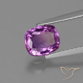 1.31 ct Purple Sapphire Stone, Natural Sapphire in Cushion-Cut Shape for Sale