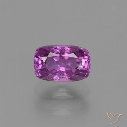 Zaffiro viola da 1,41 ct, taglio a cuscino da 7,1 x 4,6 mm proveniente dalla Tanzania, Photo A
