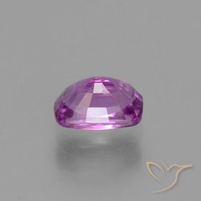 Sapphire Gemstone in 7.1 x 4.6 mm Size for Sale, Sapphire Stone in Medium-Dark Purple Color
