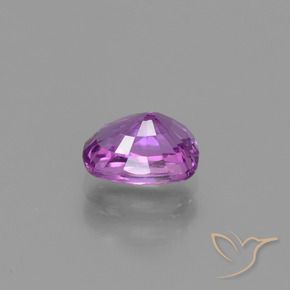 Sapphire Gemstone in 6.5 x 4.8 mm Size for Sale, Sapphire Stone in Electric Purple Color