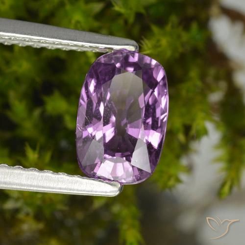 1.42 ct Purple Sapphire Stone, Natural Sapphire in Cushion-Cut Shape for Sale