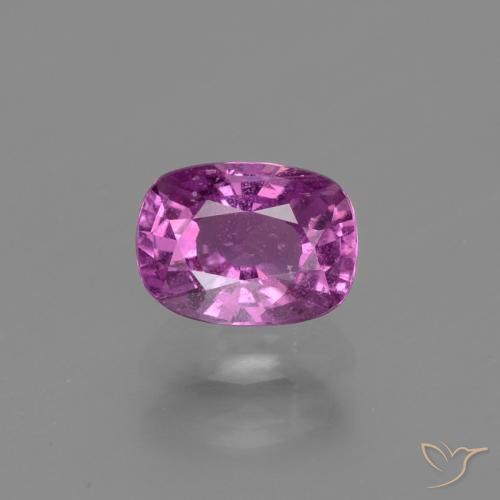 Saphir violet en vrac de 1,38 ct, taille coussin de 7,1 x 5,3 mm de Tanzanie, Photo A
