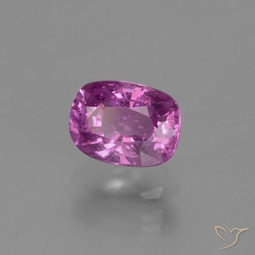 1.38 ct Purple Sapphire Stone, Natural Sapphire in Cushion-Cut Shape for Sale