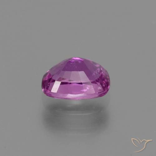Sapphire Gemstone in 7.1 x 5.3 mm Size for Sale, Sapphire Stone in Medium-Dark Purple Color