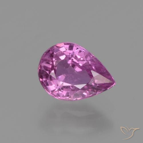 Saphir violet en vrac de 1,21 ct, taille poire de 7,4 x 5,4 mm de Tanzanie, Photo A
