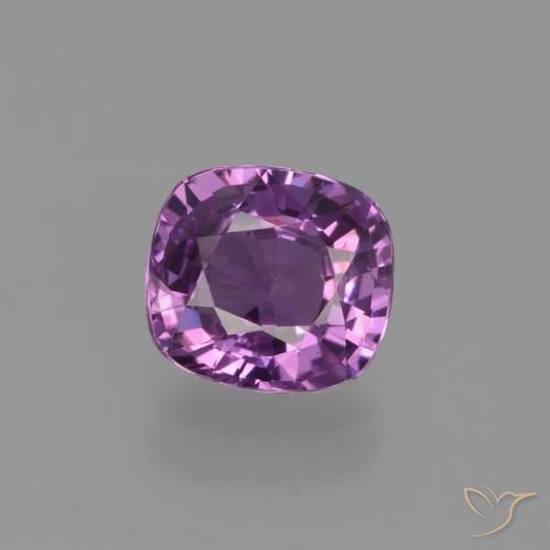 Zaffiro viola da 1,33 ct, taglio a cuscino da 6,5 x 5,9 mm proveniente dalla Tanzania, Photo A
