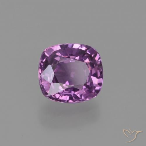 1.33 ct Purple Sapphire Stone, Natural Sapphire in Cushion-Cut Shape for Sale