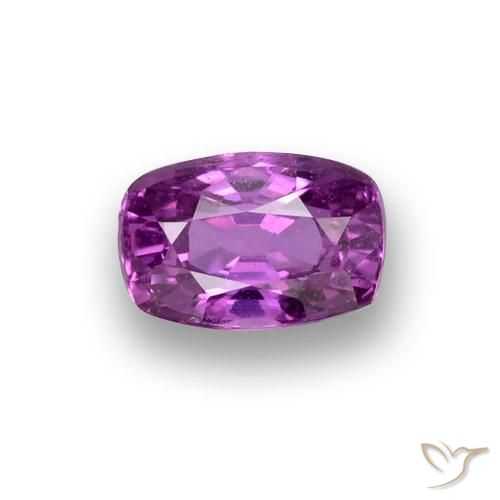0.91ct Natural Medium-Dark Purple Sapphire, Cushion, VS