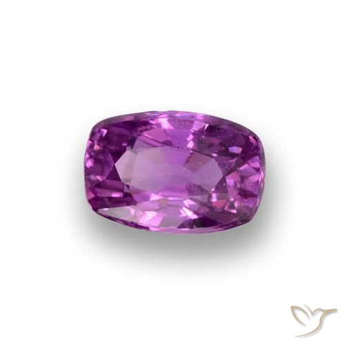 0.91 ct Purple Sapphire Stone, Natural Sapphire in Cushion-Cut Shape for Sale