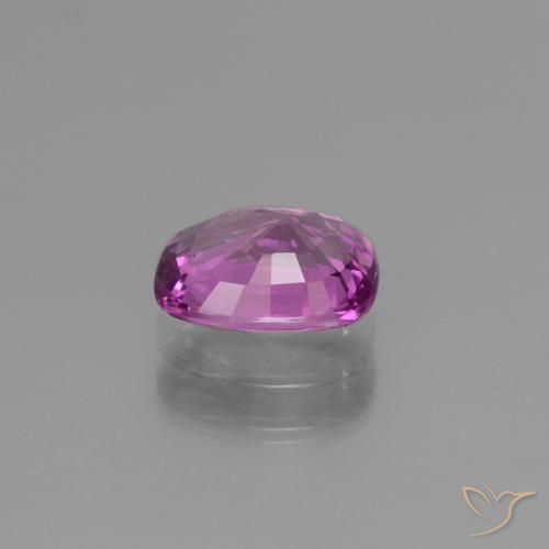 Sapphire Gemstone in 7.5 x 6 mm Size for Sale, Sapphire Stone in Intense Pinkish Purple Color