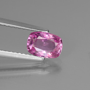 Medium Pink Saphir Edelstein - 1.2ct Kissenschliff (ID: 448607)