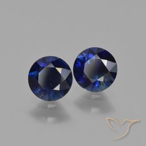 1.20 ctw Blue Sapphire Stones, Natural Sapphire in Diamond-Cut Shape for Sale