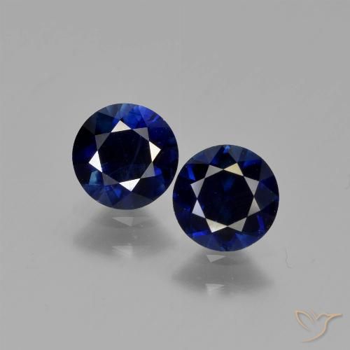 1.22ctw Natural Navy Blue Sapphire, Round, VS