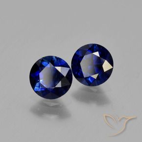 1.22 ctw Blue Sapphire Stones, Natural Sapphire in Diamond-Cut Shape for Sale