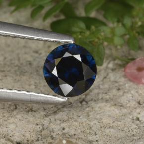 Azul marino Zafiro Gema - 0.6ct Corte Diamante (ID: 449659)