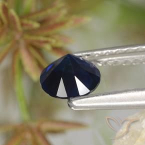 Sapphire Gemstone in 5 mm (calibrated) Size for Sale, Sapphire Stone in Navy Blue Color