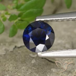 0.56 ct Blue Sapphire Stone, Natural Sapphire in Diamond-Cut Shape for Sale