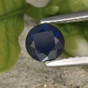 0.61 ct Blue Sapphire Stone, Natural Sapphire in Diamond-Cut Shape for Sale