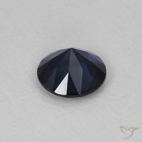 Sapphire Gemstone in 5 mm (calibrated) Size for Sale, Sapphire Stone in Dark Blue Color