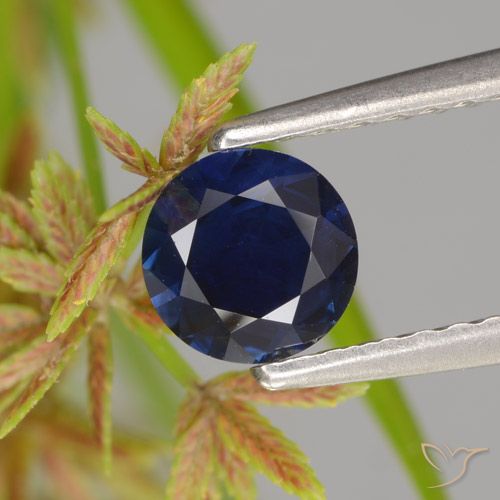 0.58ct Natural Twilight Blue Sapphire, Round, VVS