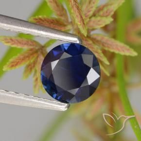 0.58 ct Blue Sapphire Stone, Natural Sapphire in Diamond-Cut Shape for Sale