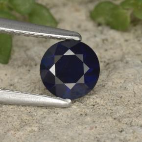 tiefblau Saphir Edelstein - 0.8ct Diamanten-Schliff (ID: 449726)
