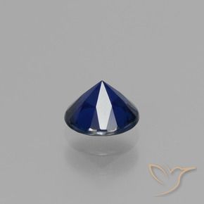 Sapphire Gemstone in 5.3 mm Size for Sale, Sapphire Stone in Twilight Blue Color