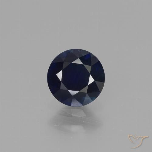 0.66ct Natural Twilight Blue Sapphire, Round, VS