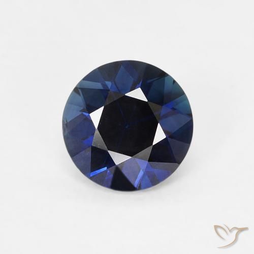 0.63ct Natural Twilight Blue Sapphire, Round, VS