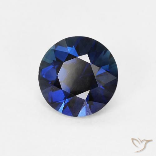 0.63 ct Blue Sapphire Stone, Natural Sapphire in Diamond-Cut Shape for Sale