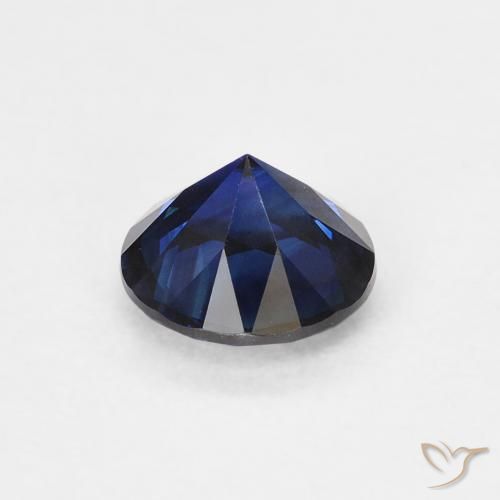 Sapphire Gemstone in 5 mm (calibrated) Size for Sale, Sapphire Stone in Twilight Blue Color