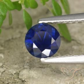 0.60 ct Blue Sapphire Stone, Natural Sapphire in Diamond-Cut Shape for Sale