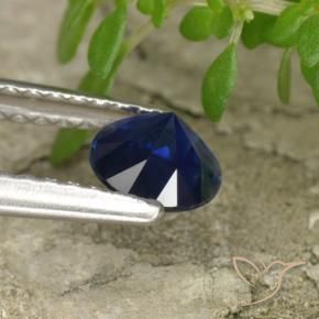 Sapphire Gemstone in 5 mm (calibrated) Size for Sale, Sapphire Stone in Navy Blue Color